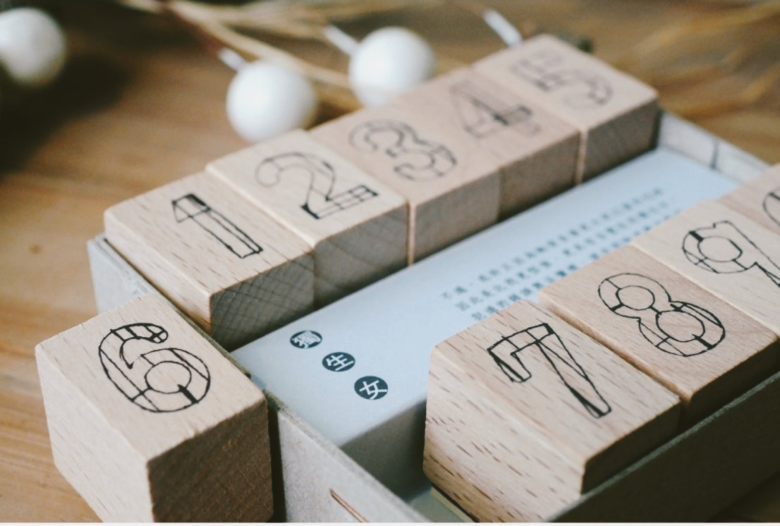 Chamil Garden Number Rubber Stamp- The Only Child: Only Daughter (MTS-CH391) - Smidapaper Ikigai Shop