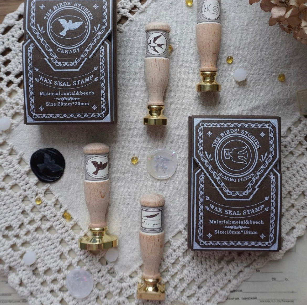 The Bird Stories: Wax Seal (2 designs) - Smidapaper Ikigai Shop