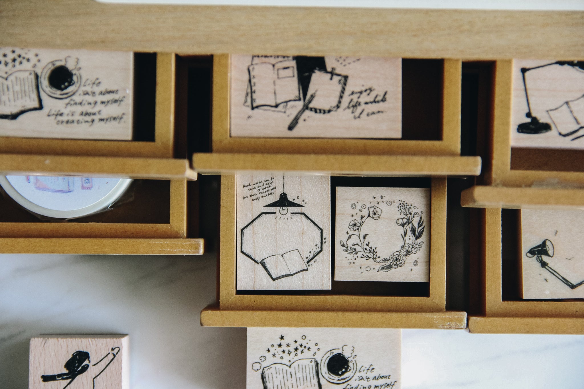 Nonnlala Enjoy Life While I Can Rubber Stamp - Smidapaper Ikigai Shop