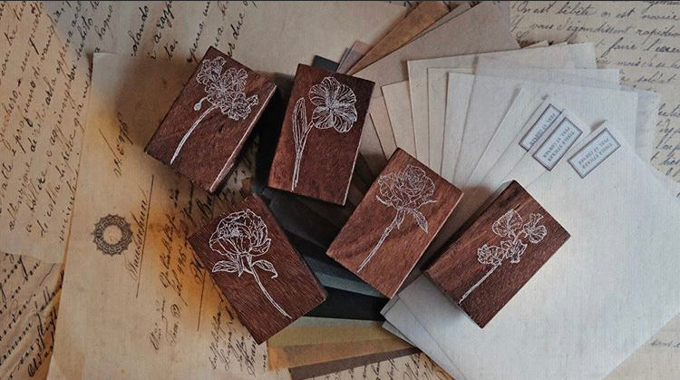 Jieyanow Atelier Garden of Inspiration: Tulip Rubber Stamp - Smidapaper Ikigai Shop