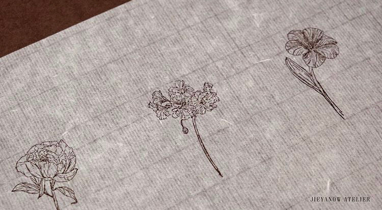 Jieyanow Atelier Garden of Inspiration: Tulip Rubber Stamp - Smidapaper Ikigai Shop