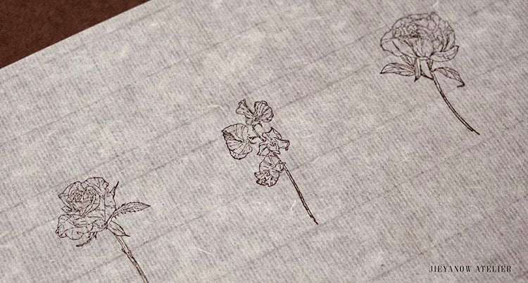 Jieyanow Atelier Garden of Inspiration: Tulip Rubber Stamp - Smidapaper Ikigai Shop