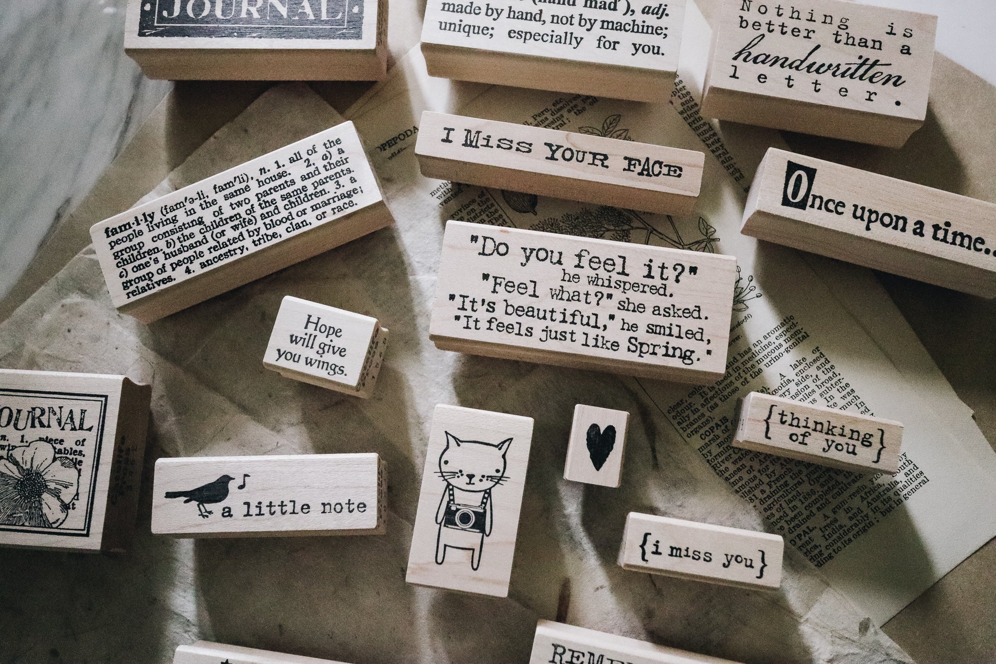 Catslife Press I Miss Your Face Rubber Stamp - Smidapaper Ikigai Shop