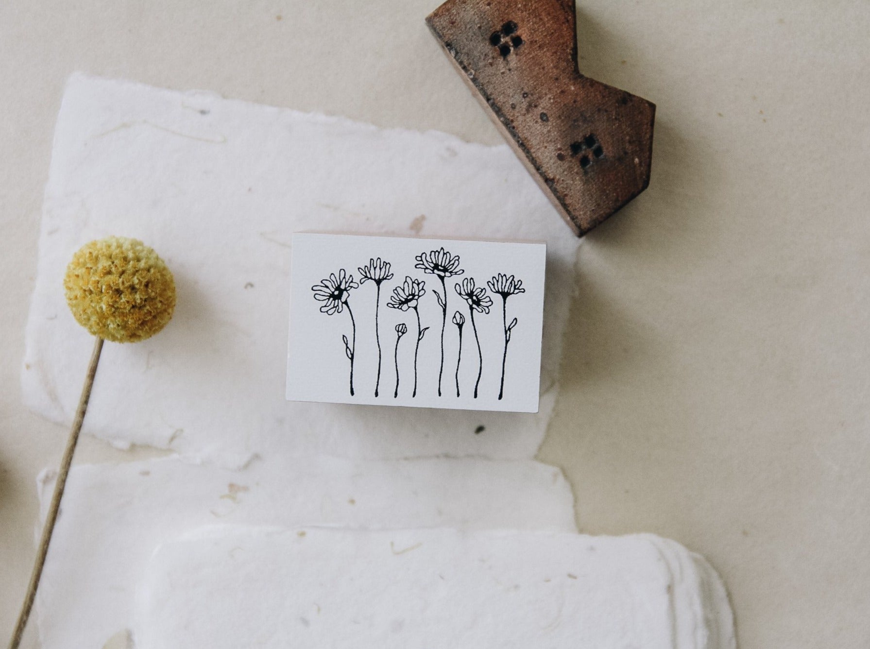 Nico Neco x PEPIN Rubber Stamp: Daisy - Smidapaper Ikigai Shop