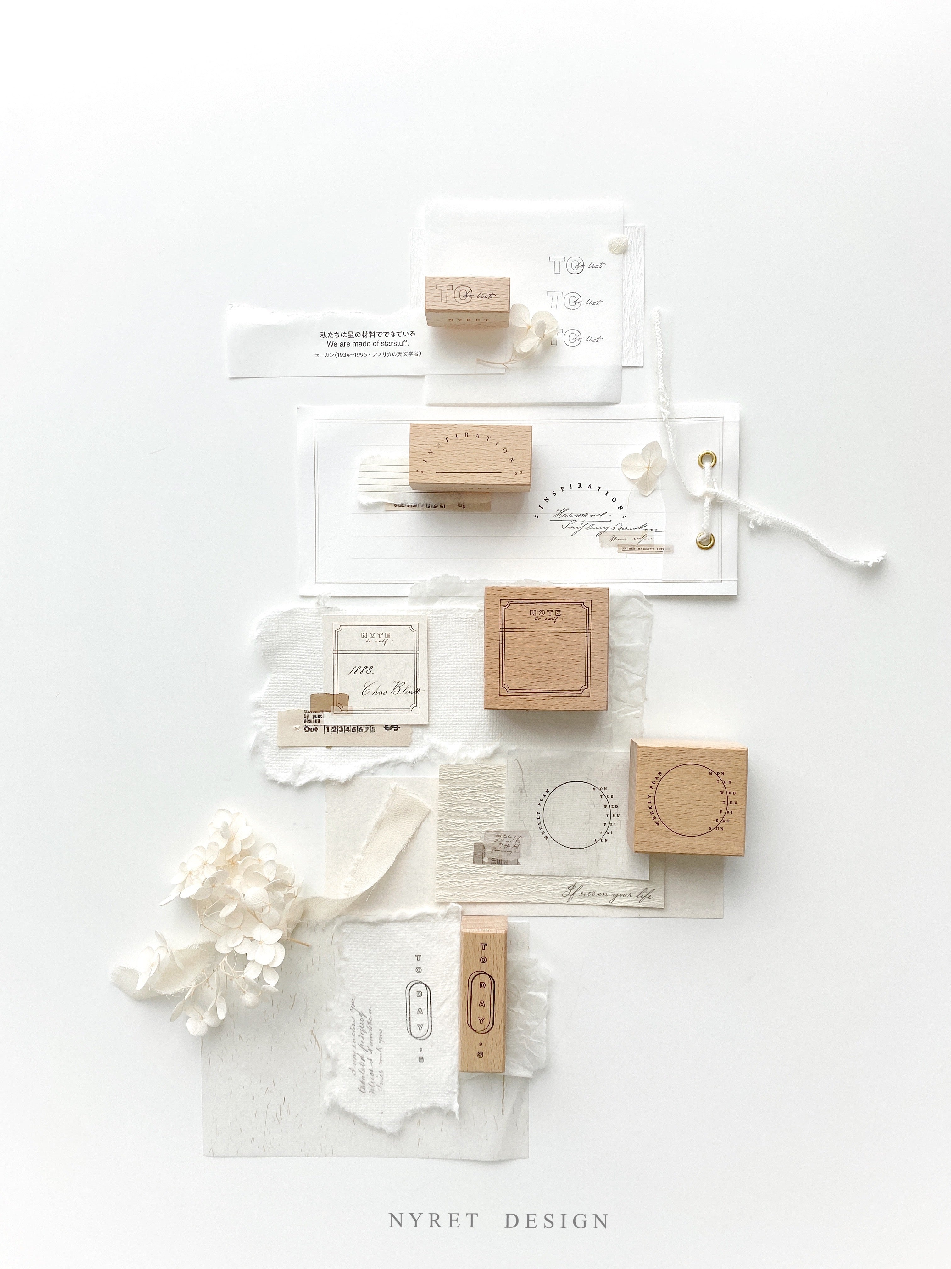 Nyret To Do List Rubber Stamp - Smidapaper Ikigai Shop