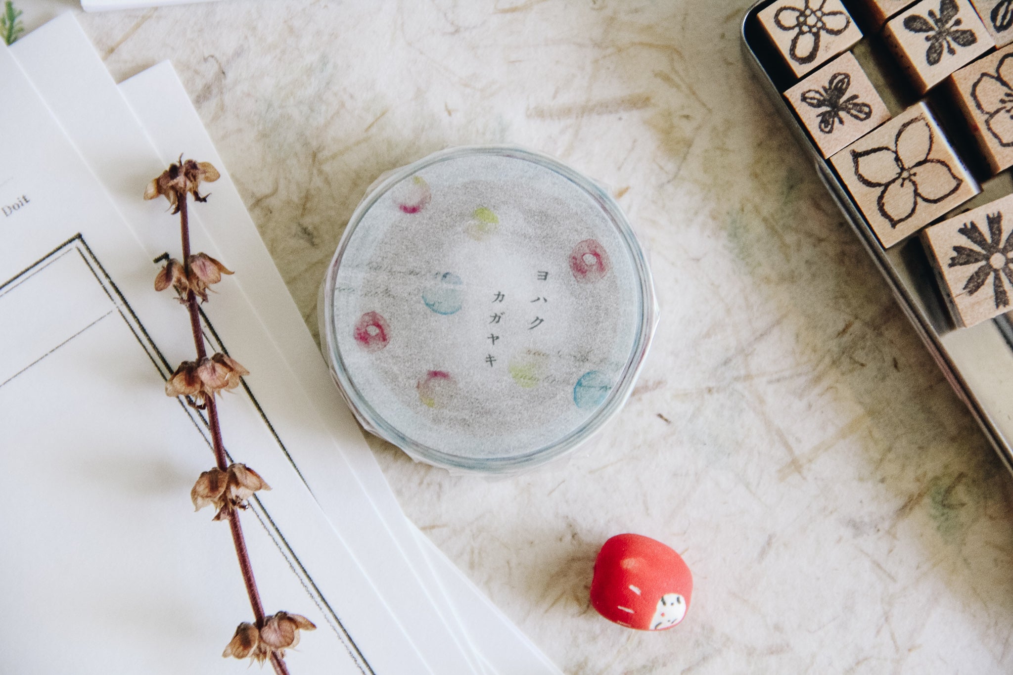 Yohaku Original Washi Tape- (Y-073) Kagayaki - Smidapaper Ikigai Shop