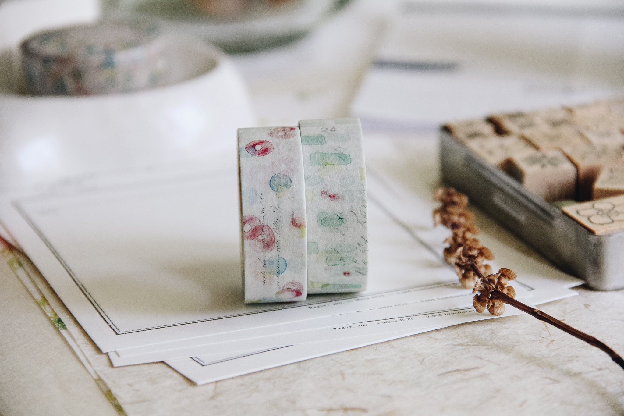 Yohaku Original Washi Tape- (Y-073) Kagayaki - Smidapaper Ikigai Shop