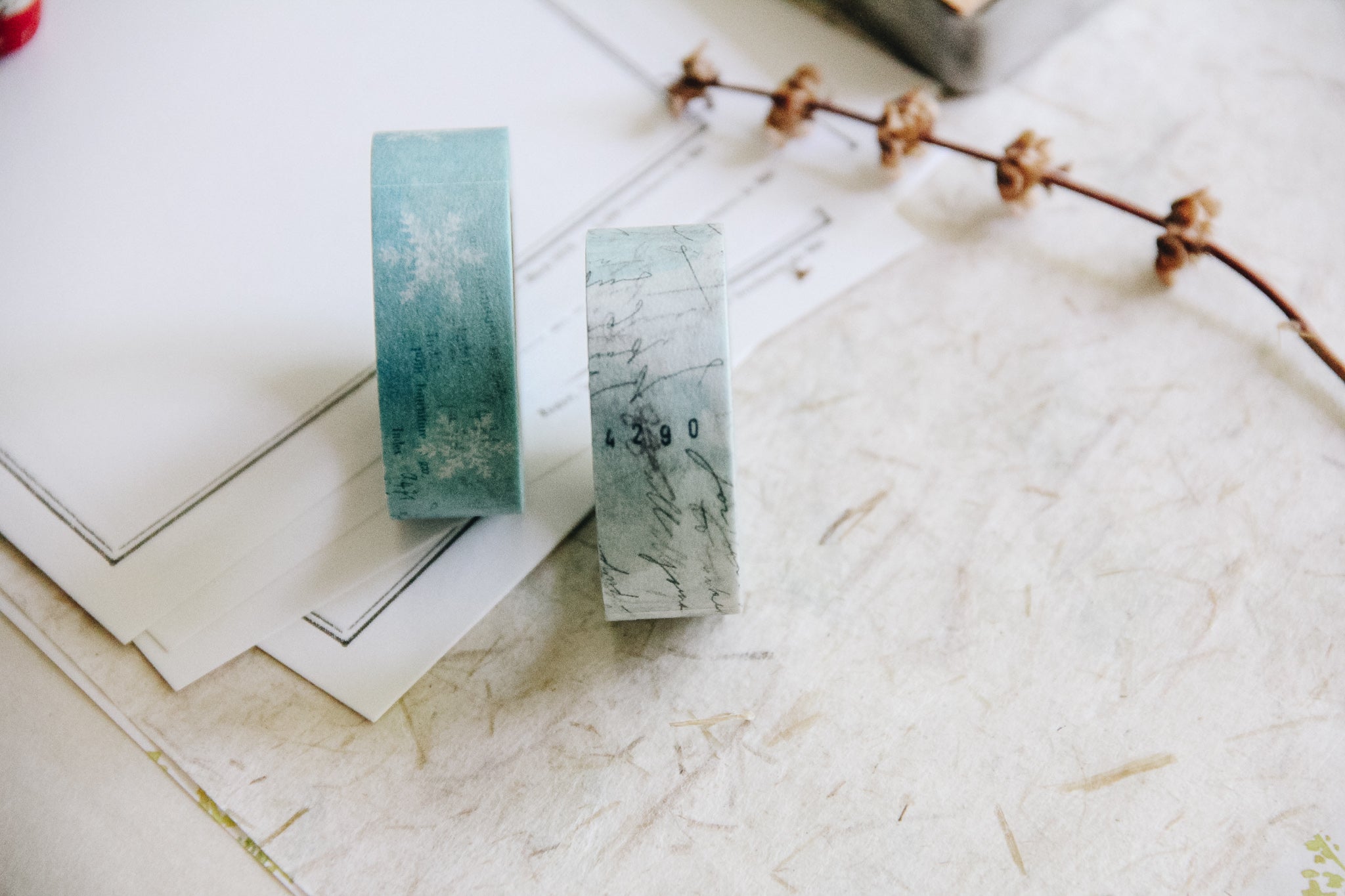 Yohaku Original Washi Tape- (Y-075) Konayuki - Smidapaper Ikigai Shop
