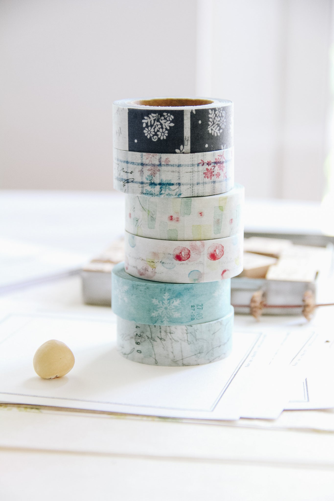 Yohaku Original Washi Tape- (Y-074) Tomoshibi - Smidapaper Ikigai Shop