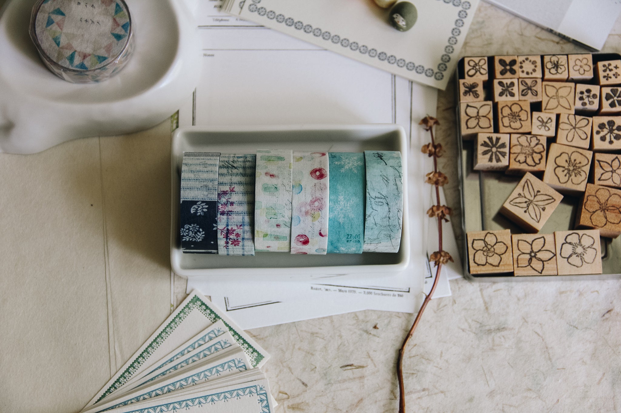 Yohaku Original Washi Tape- (Y-075) Konayuki - Smidapaper Ikigai Shop