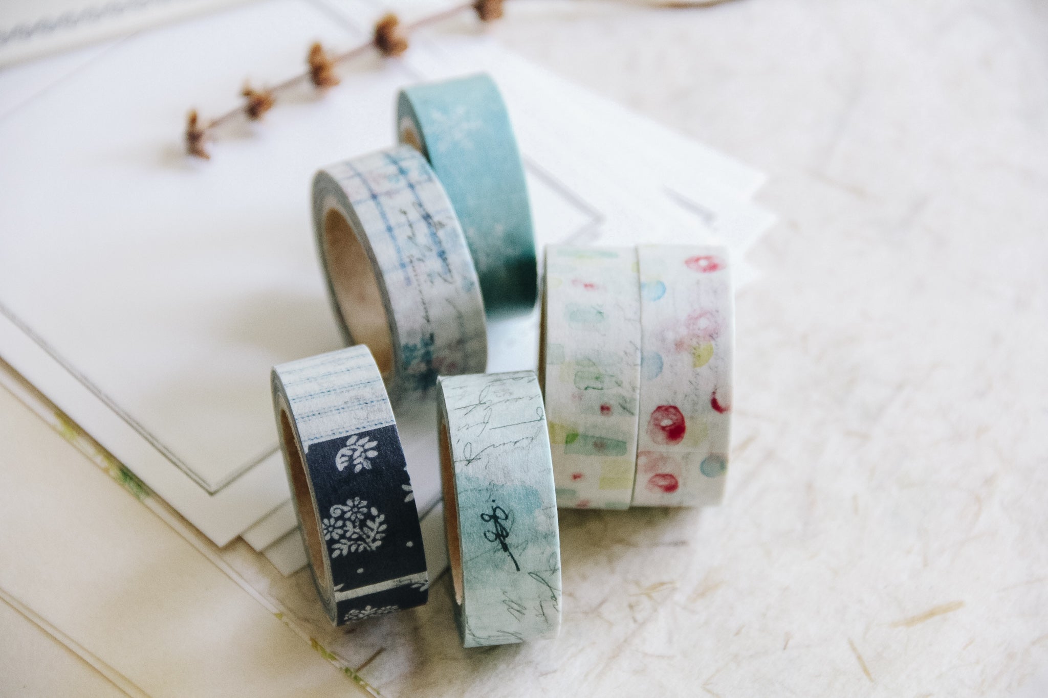 Yohaku Original Washi Tape- (Y-075) Konayuki - Smidapaper Ikigai Shop