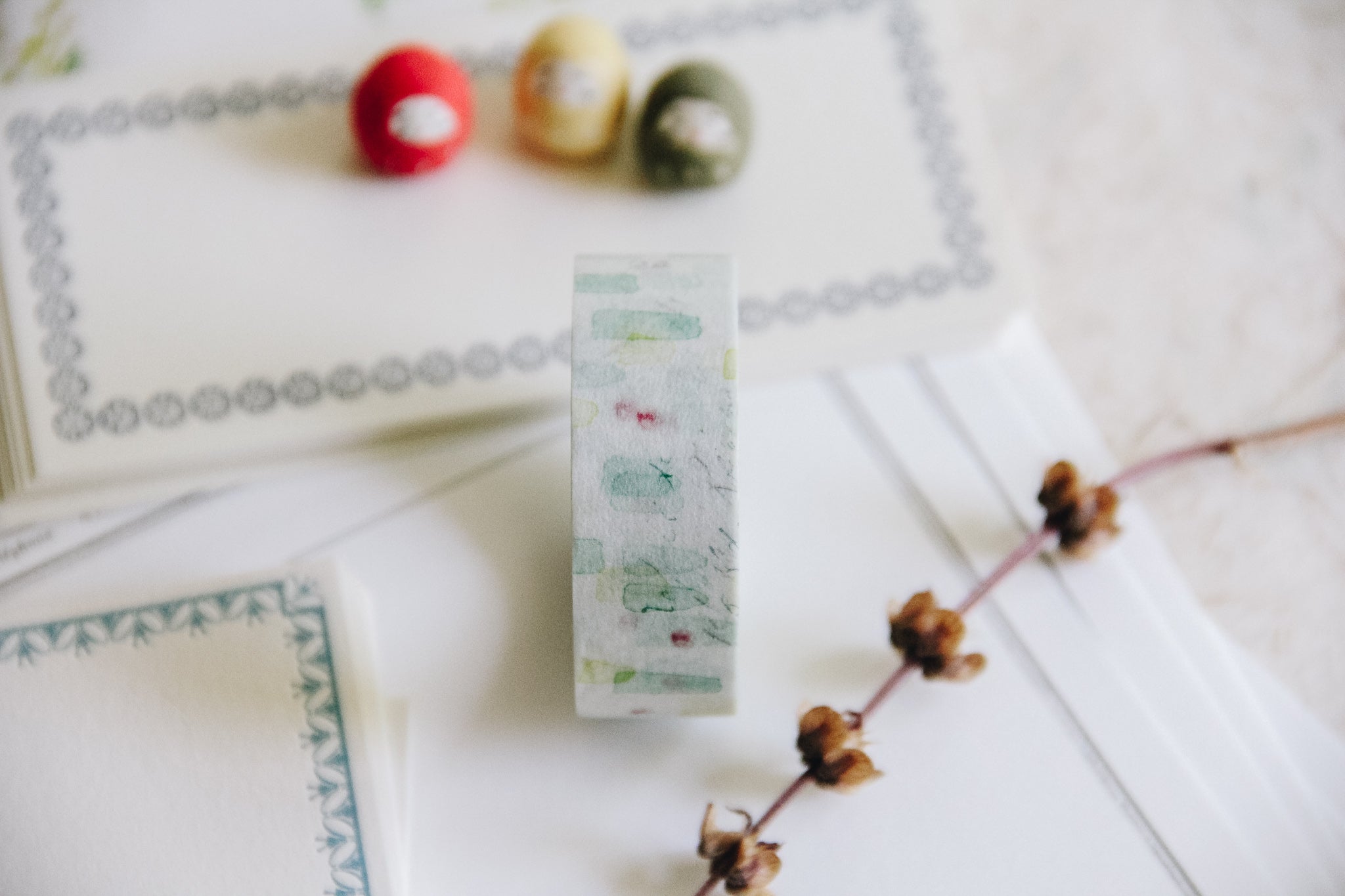 Yohaku Original Washi Tape- (Y-074) Tomoshibi - Smidapaper Ikigai Shop