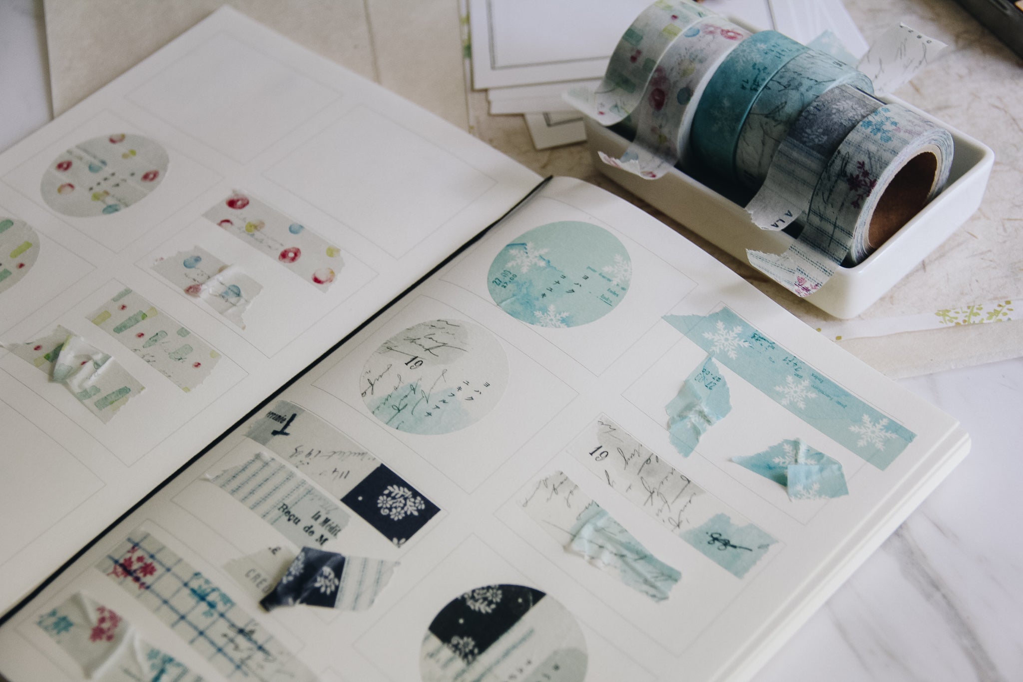 Yohaku Original Washi Tape- (Y-075) Konayuki - Smidapaper Ikigai Shop