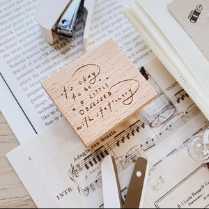 A Little Obsessed with Stationery Rubber Stamp by Penspapersplanner - Smidapaper Ikigai Shop