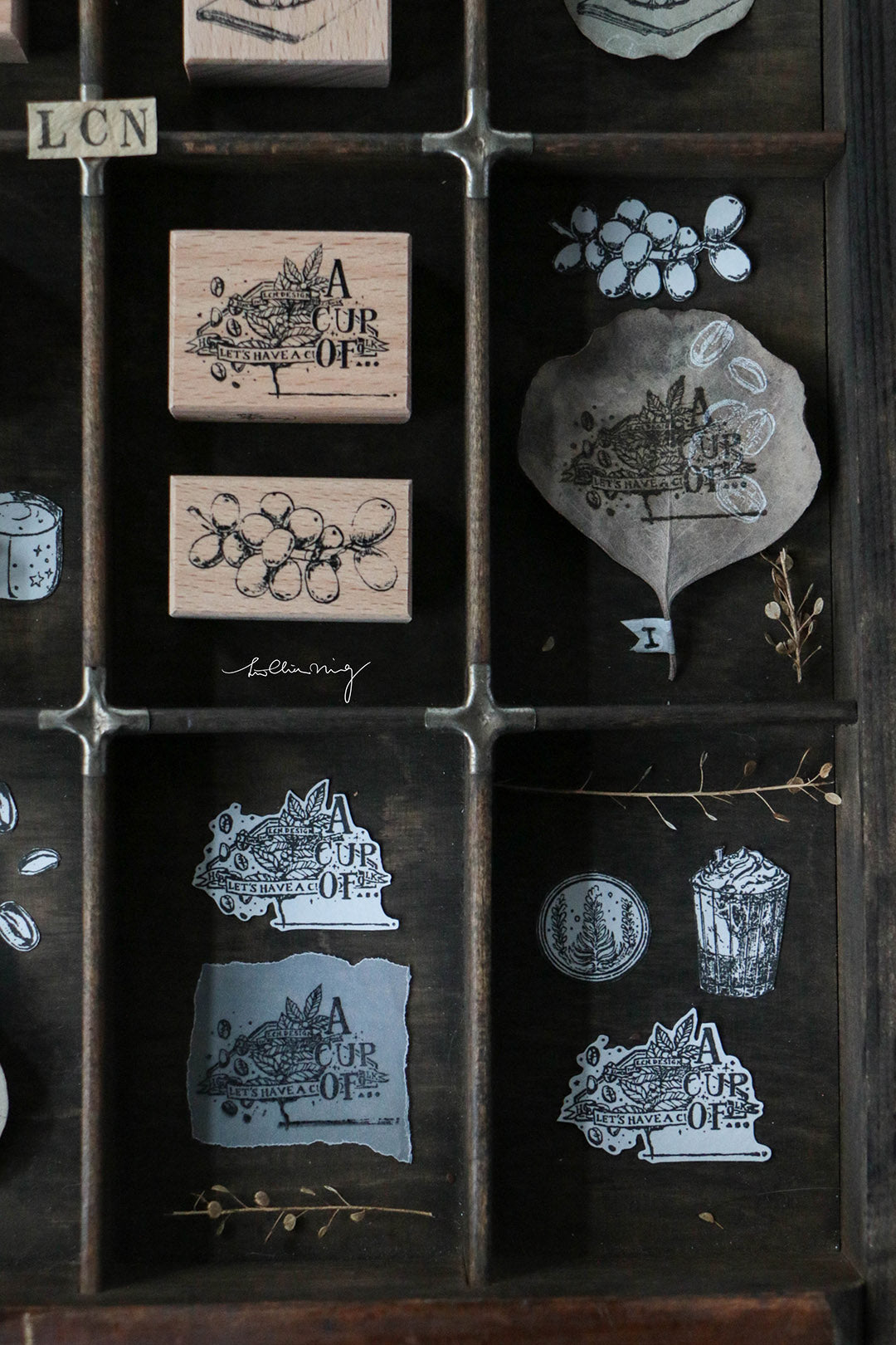 Coffee Stamp Rubber Stamp Set Vol. 1 (set of 8) - Smidapaper Ikigai Shop