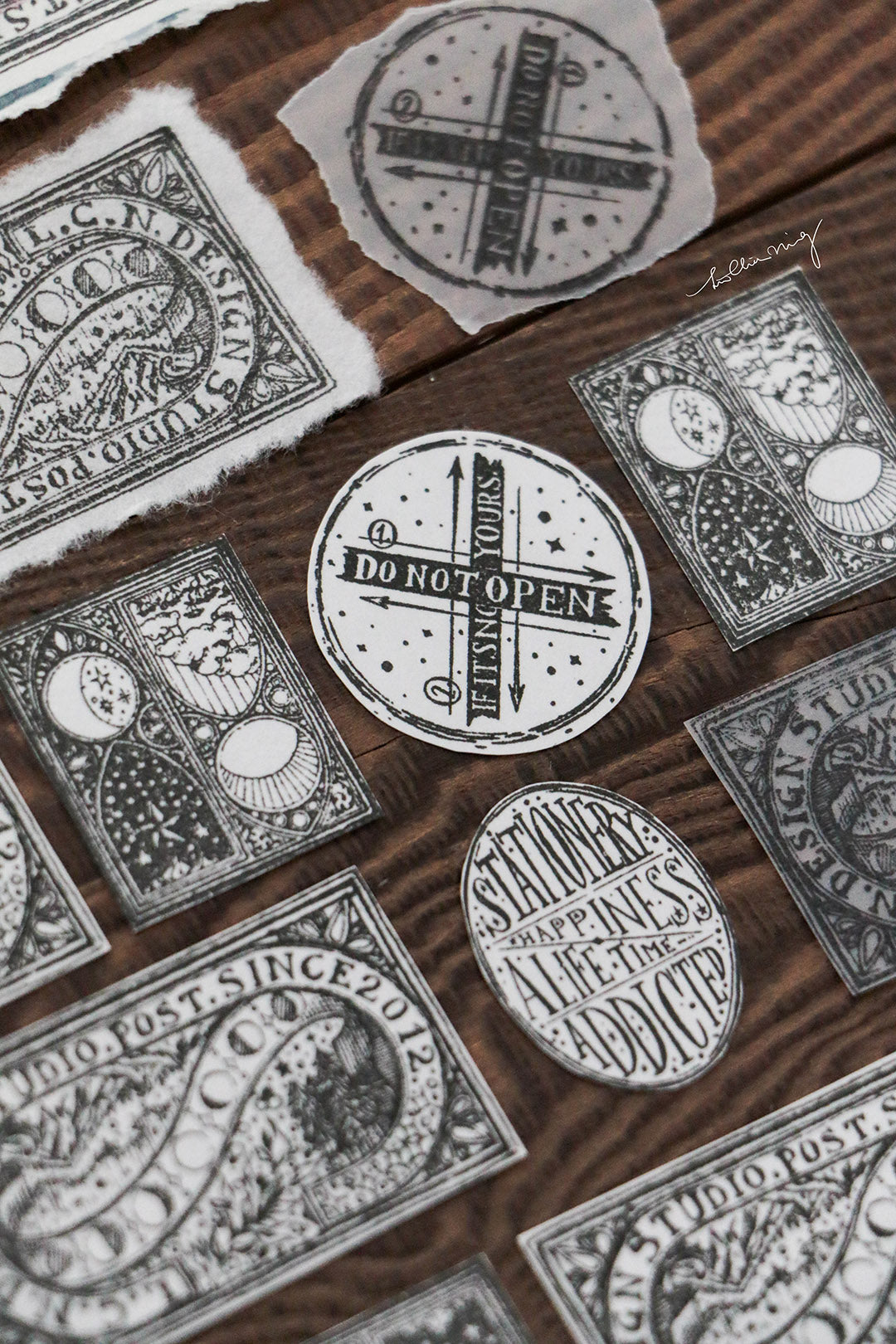 Postage Stamp Rubber Stamp Set Vol. 3 (set of 4) - Smidapaper Ikigai Shop
