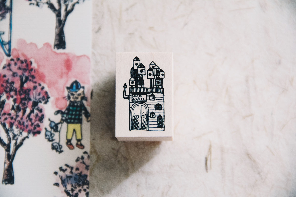 Cat Village: Mini Postoffice Rubber Stamp - Smidapaper Ikigai Shop