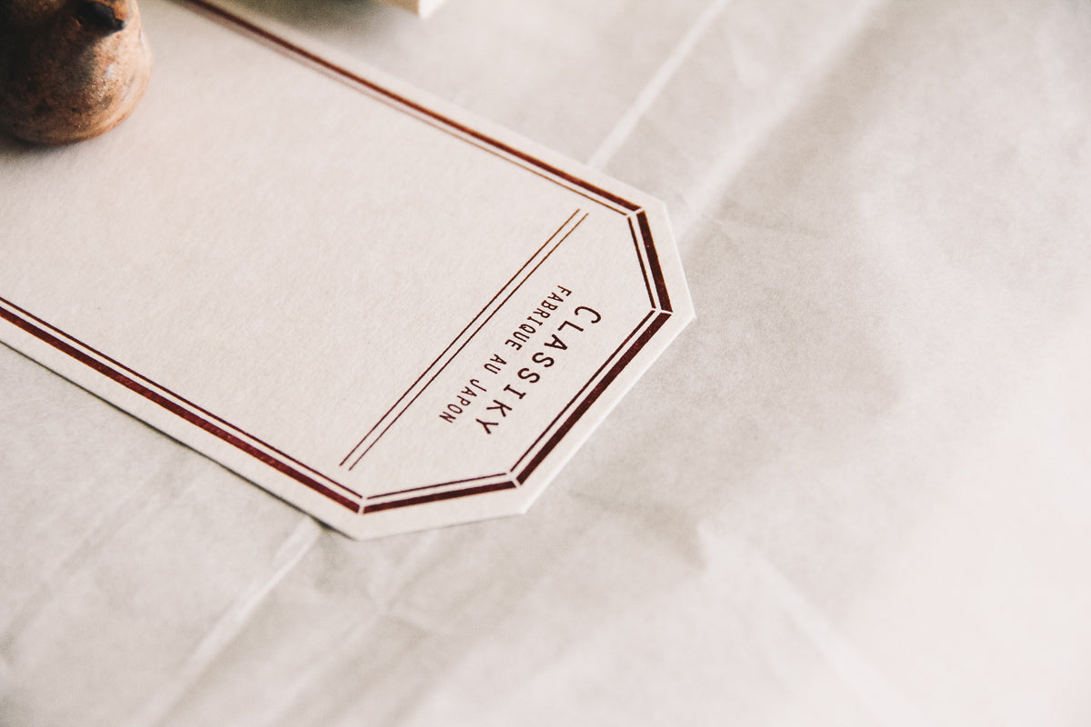 Letterpress Label Card (Red) - Smidapaper Ikigai Shop