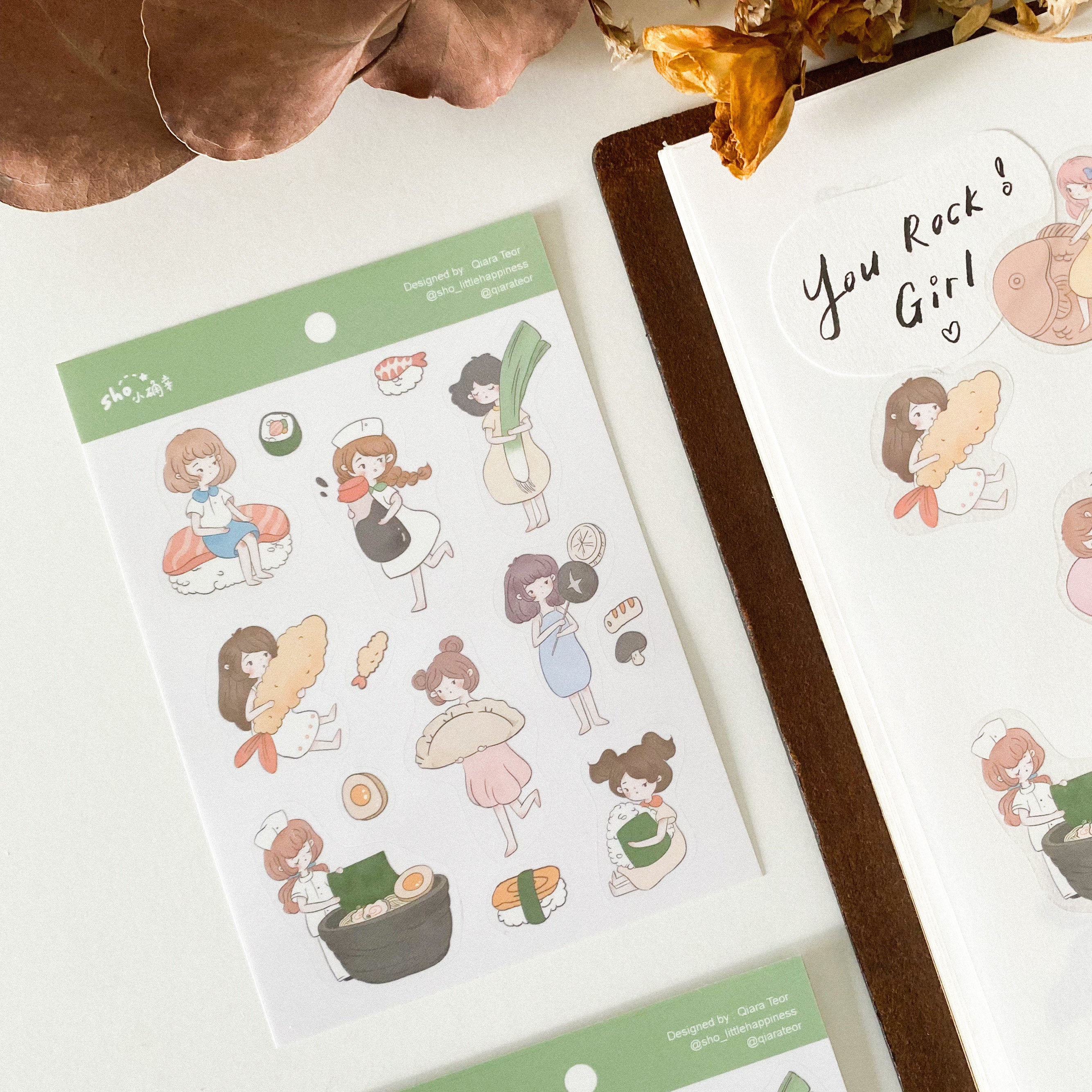 Japanese Food Sticker Sheet - Smidapaper Ikigai Shop