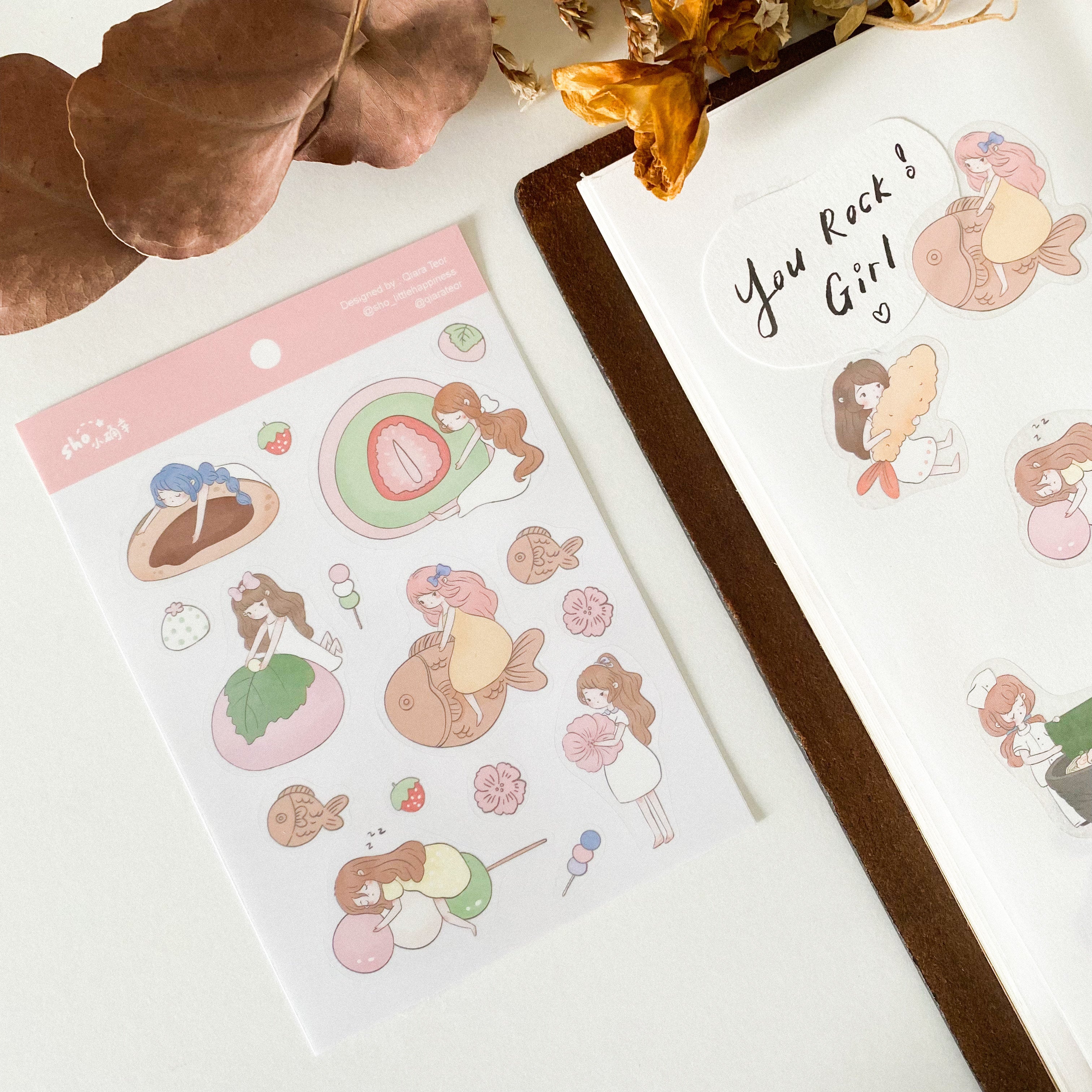 Japanese Dessert Sticker Sheet - Smidapaper Ikigai Shop