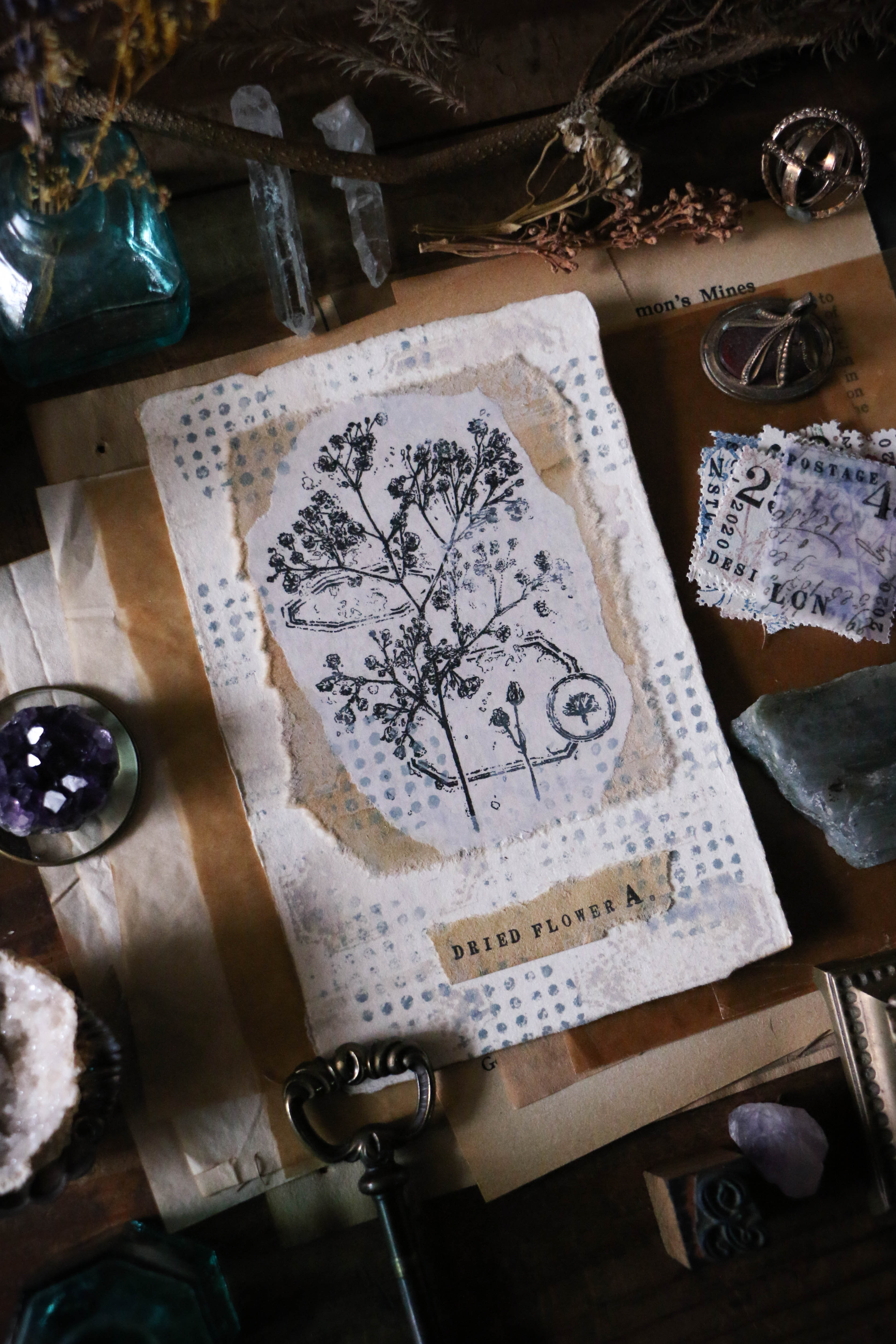 Dried Flower Stamp Set A - Smidapaper Ikigai Shop