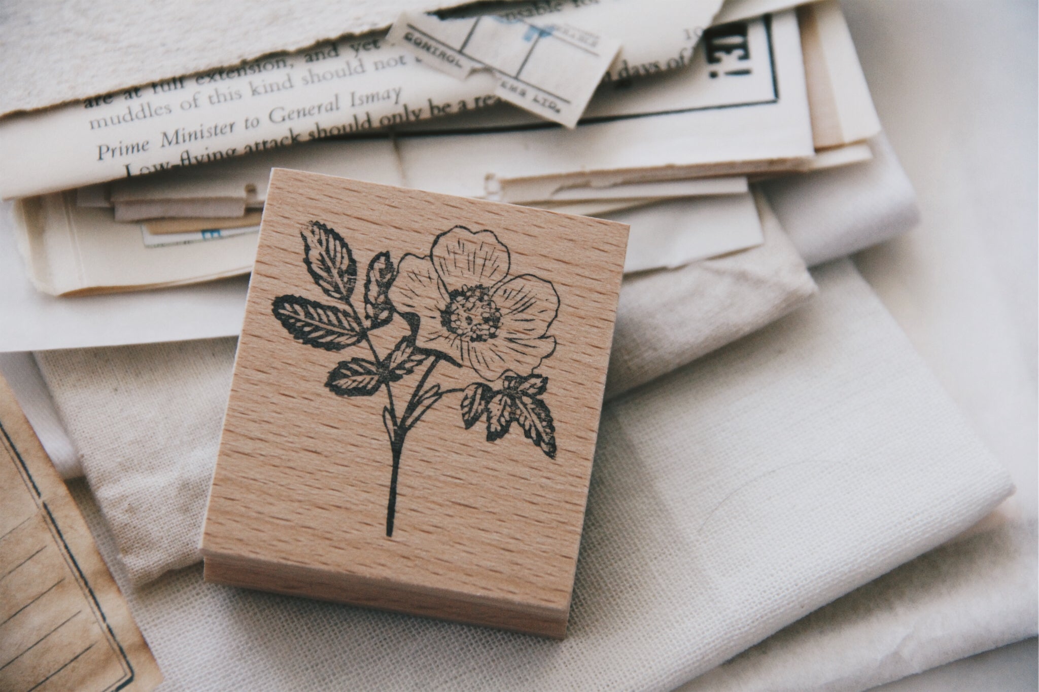 Stempel Jazz Rose Rubber Stamp - Smidapaper Ikigai Shop