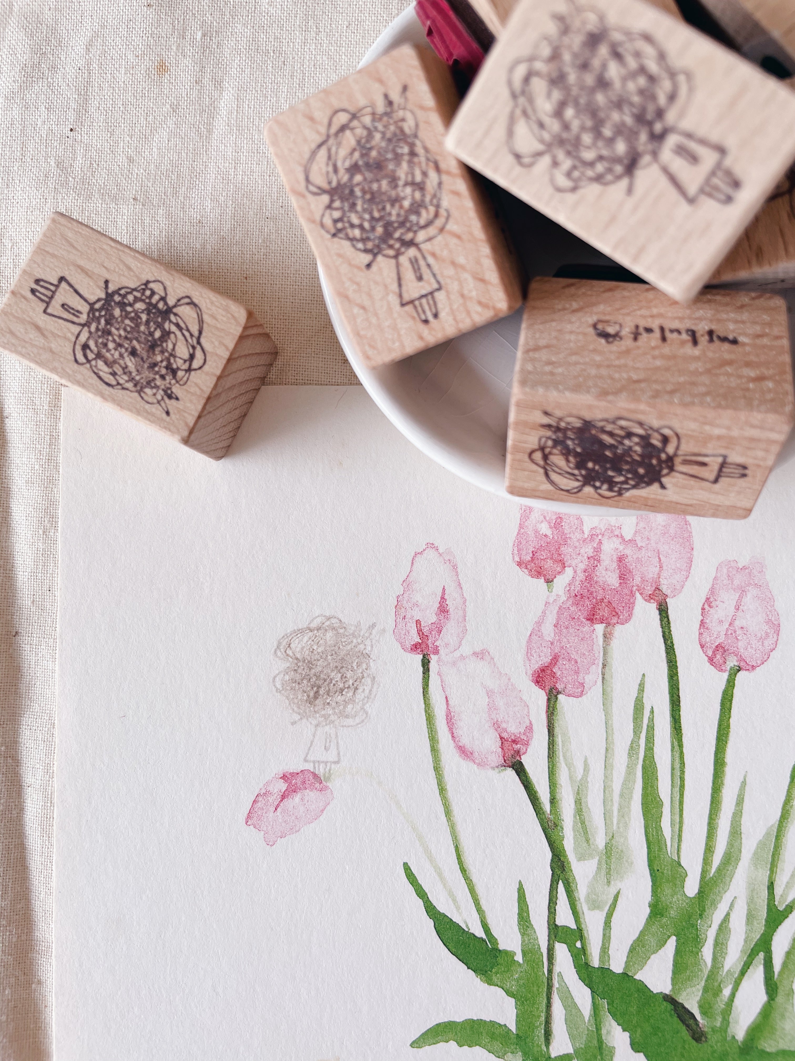 msbulat I'm Okay Rubber Stamp - Smidapaper Ikigai Shop