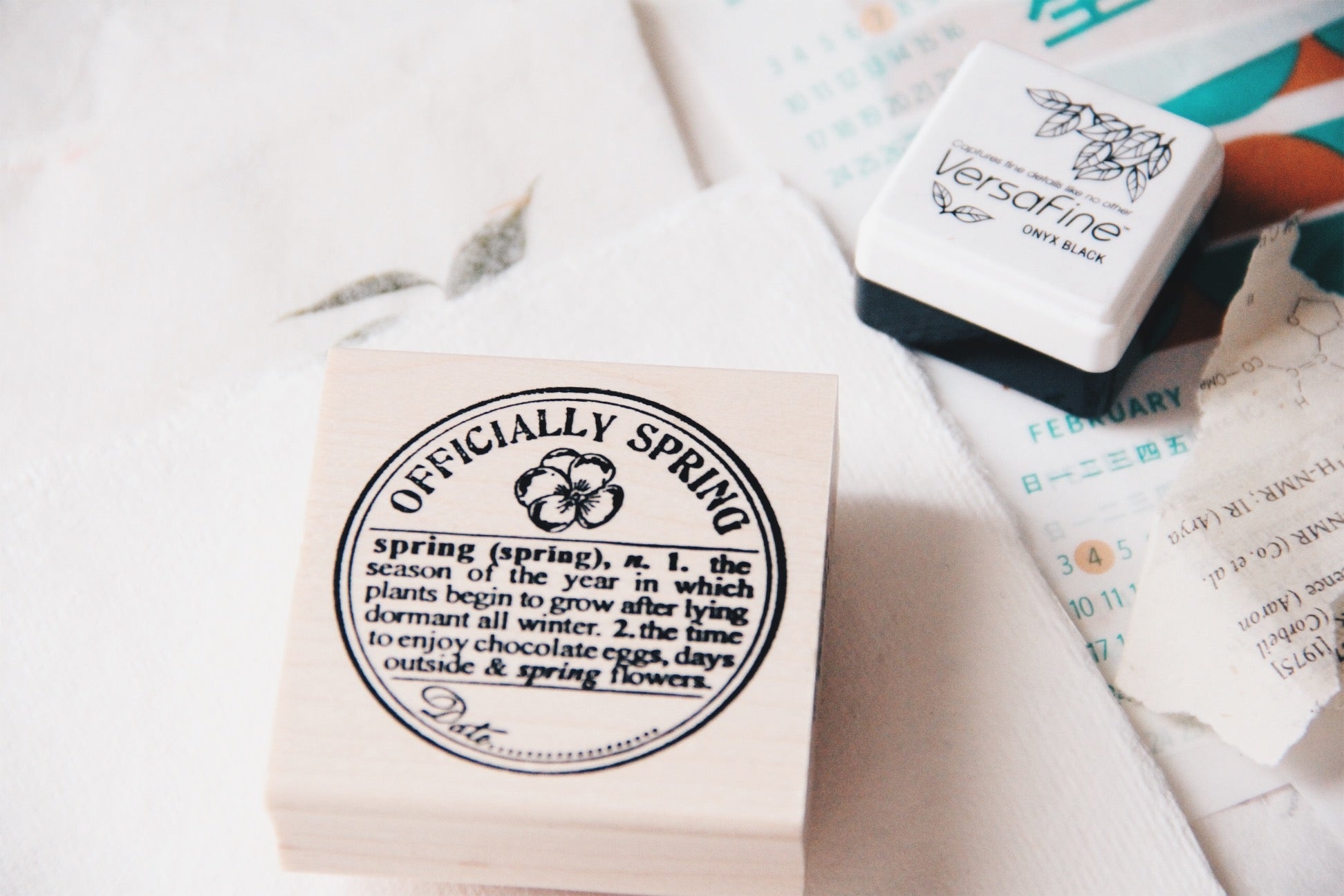 Catslife Press Officially Spring Rubber Stamp - Smidapaper Ikigai Shop