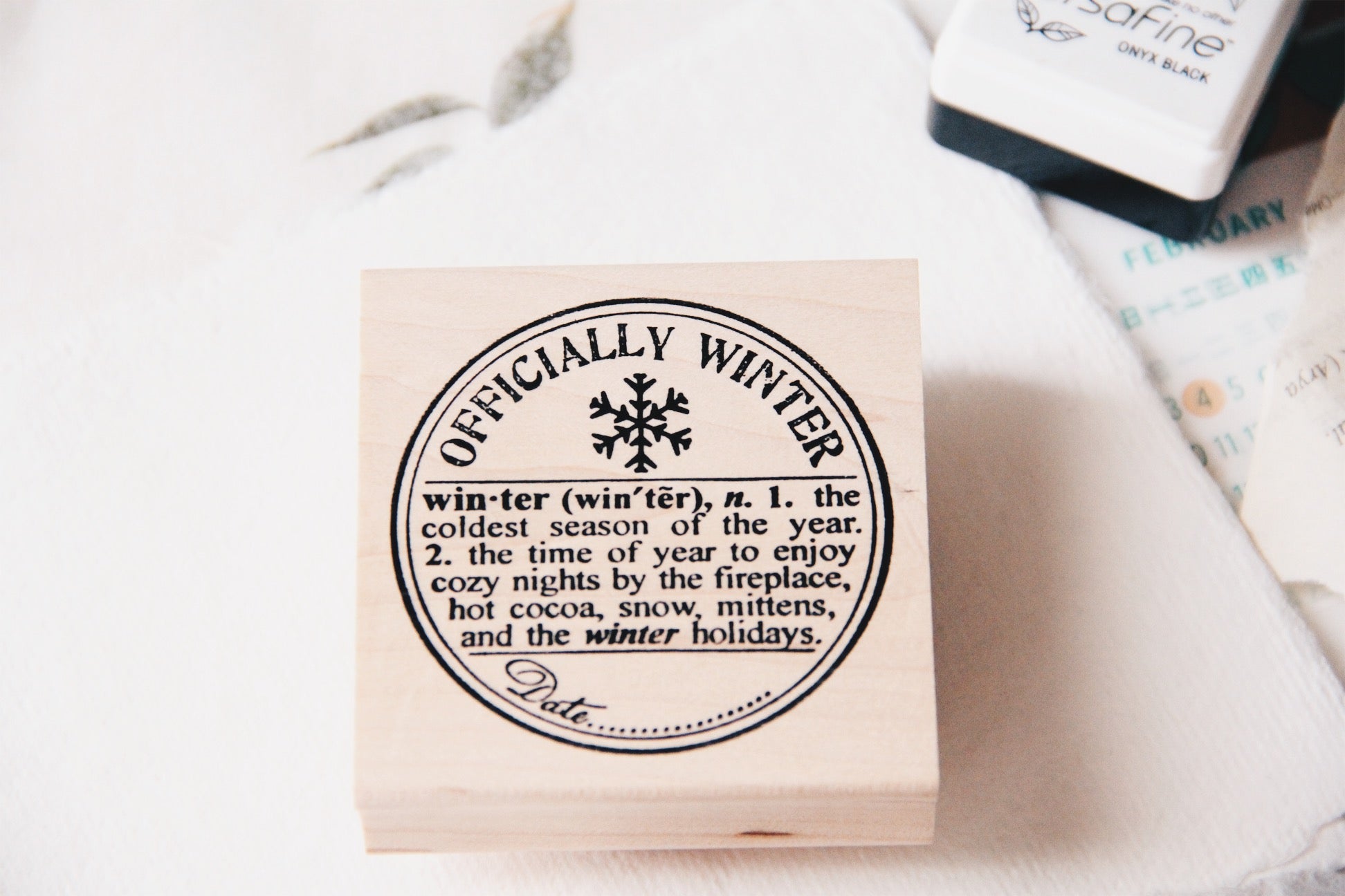 Catslife Press Officially Winter Rubber Stamp - Smidapaper Ikigai Shop