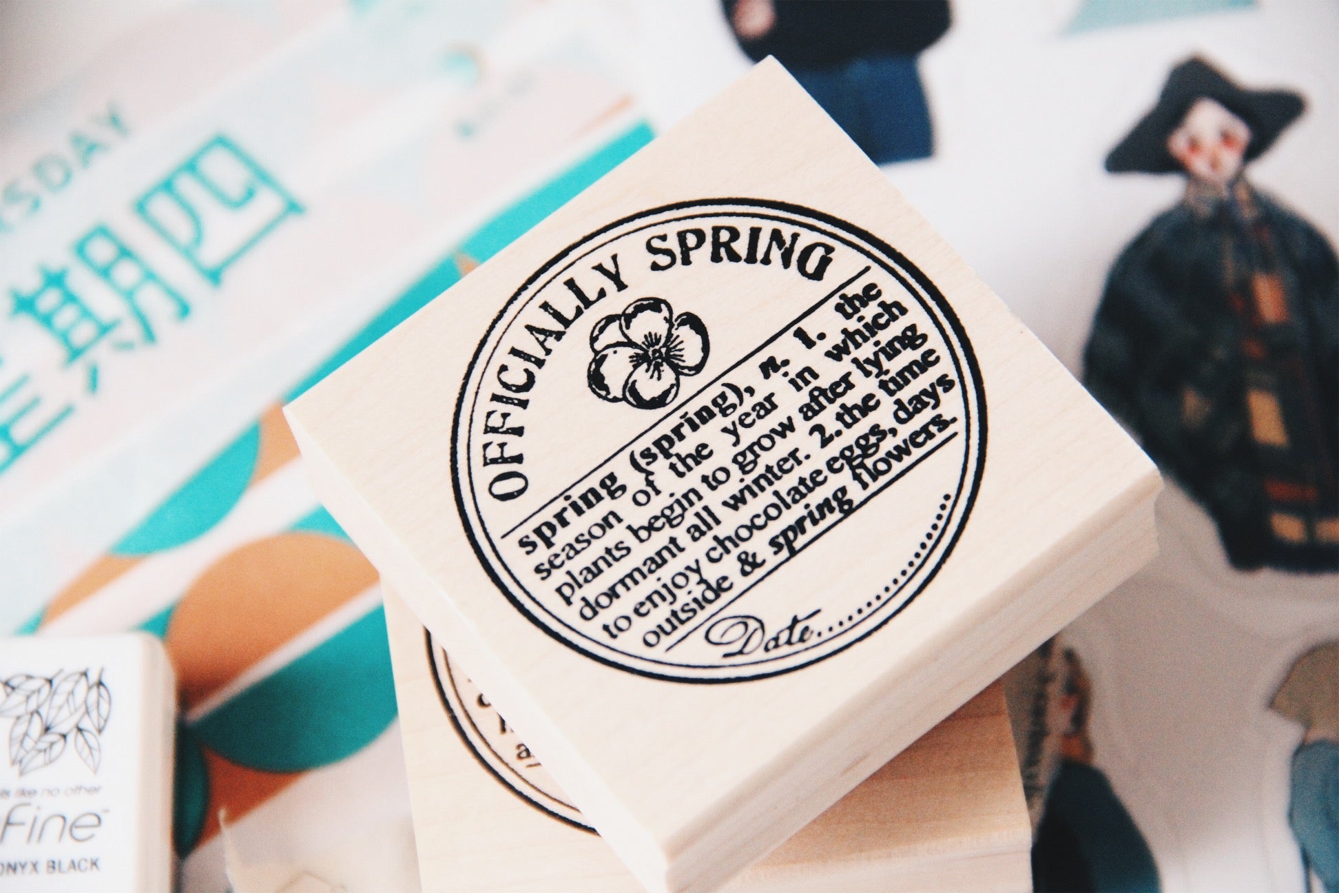 Catslife Press Officially Spring Rubber Stamp - Smidapaper Ikigai Shop