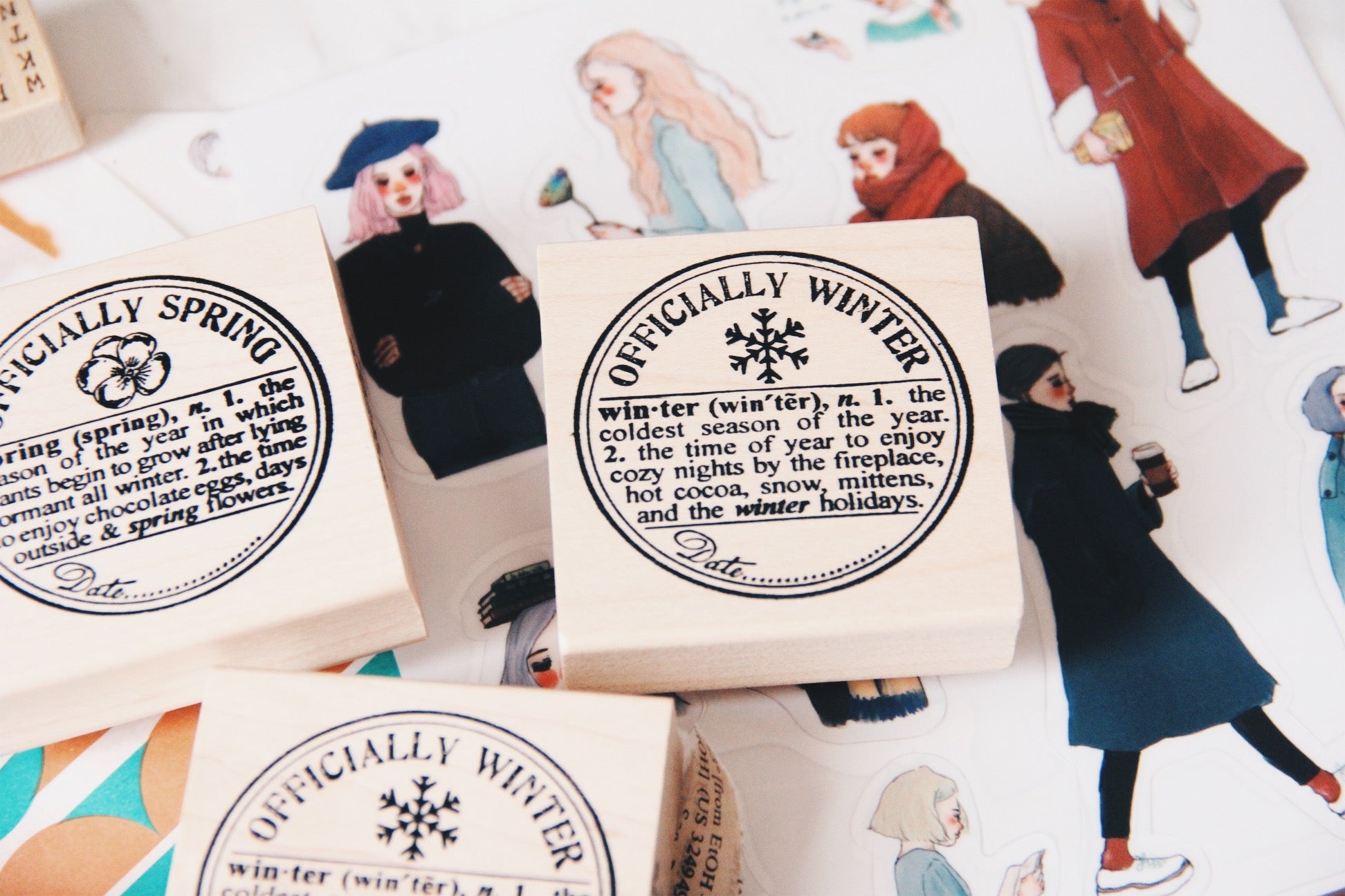 Catslife Press Officially Winter Rubber Stamp - Smidapaper Ikigai Shop