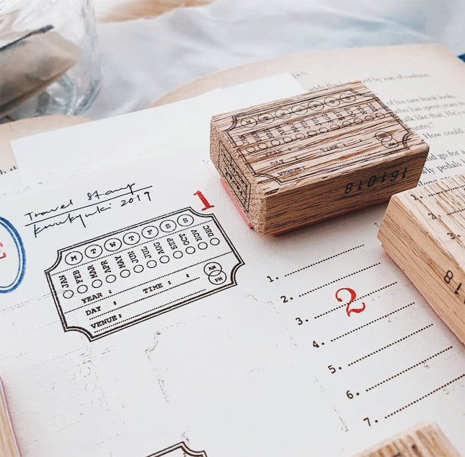 Kurukynki Series 4: Part 2 Travel Series Rubber Stamp (4 types) - Smidapaper Ikigai Shop