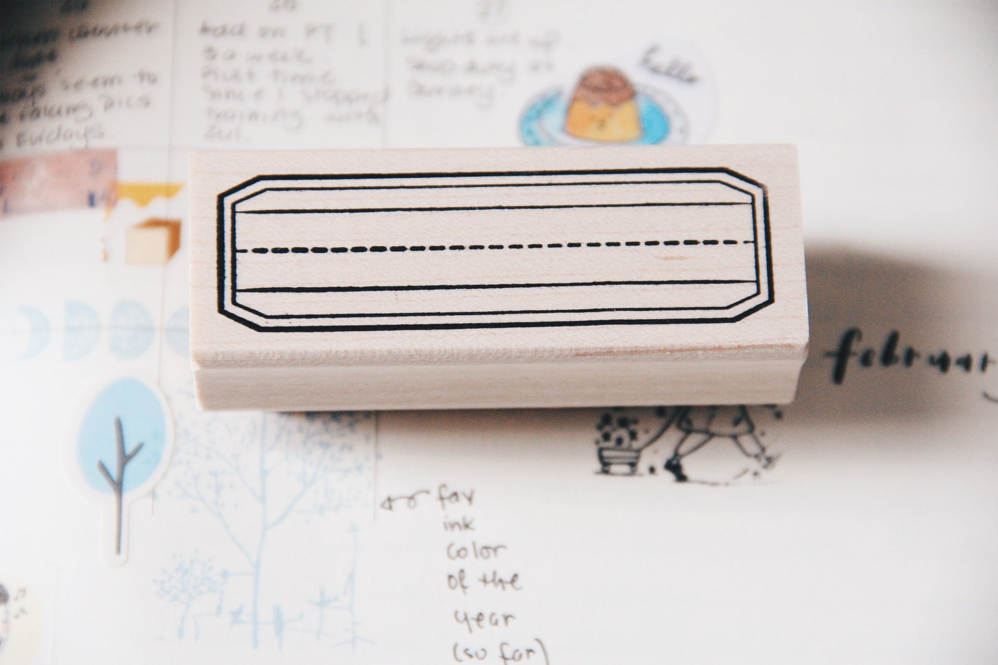 Catslife Press Wide Label Rubber Stamp - Smidapaper Ikigai Shop