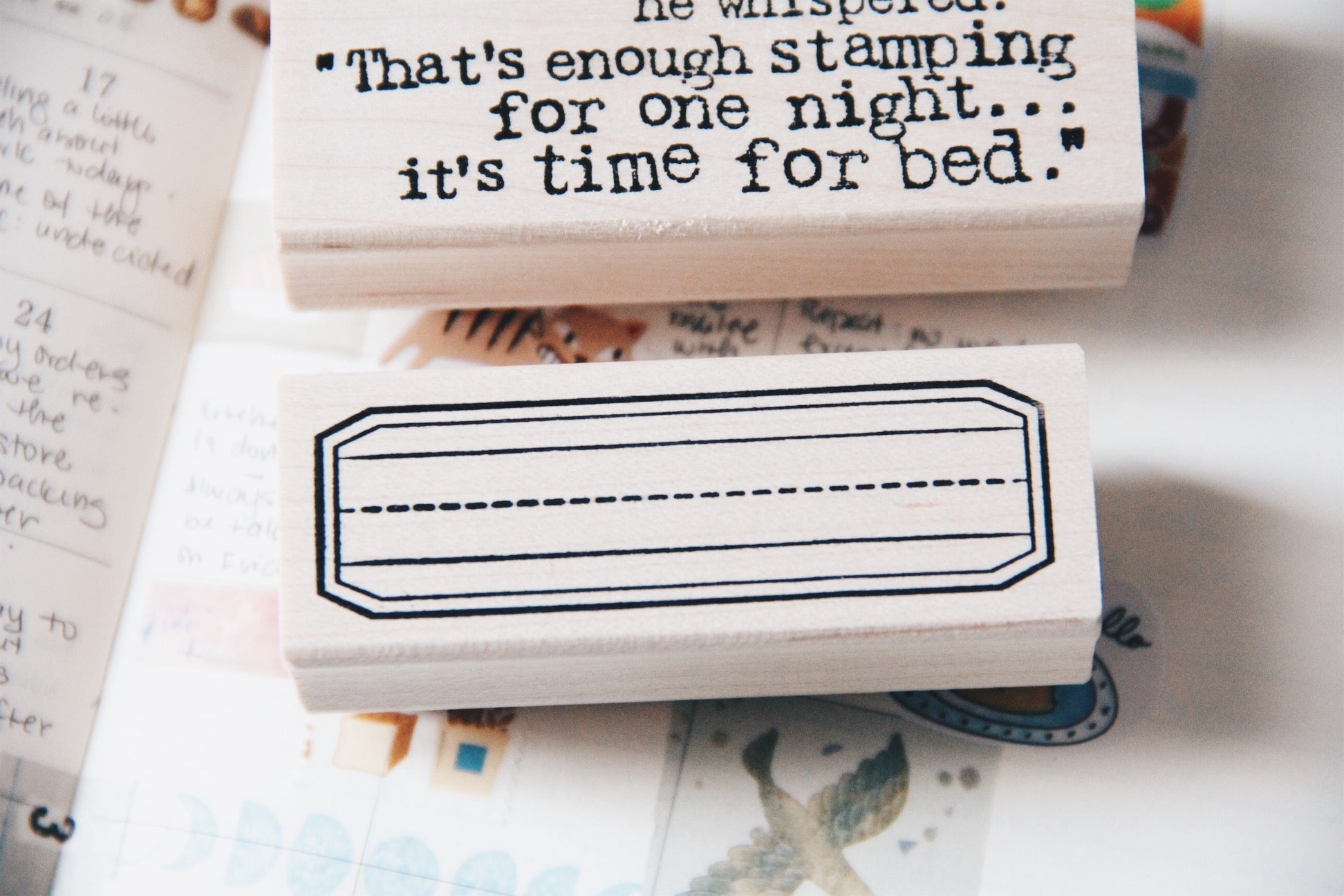 Catslife Press Wide Label Rubber Stamp - Smidapaper Ikigai Shop