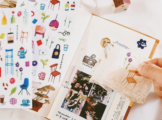 Kurukynki Sticker Sheet (A or B) - Smidapaper Ikigai Shop