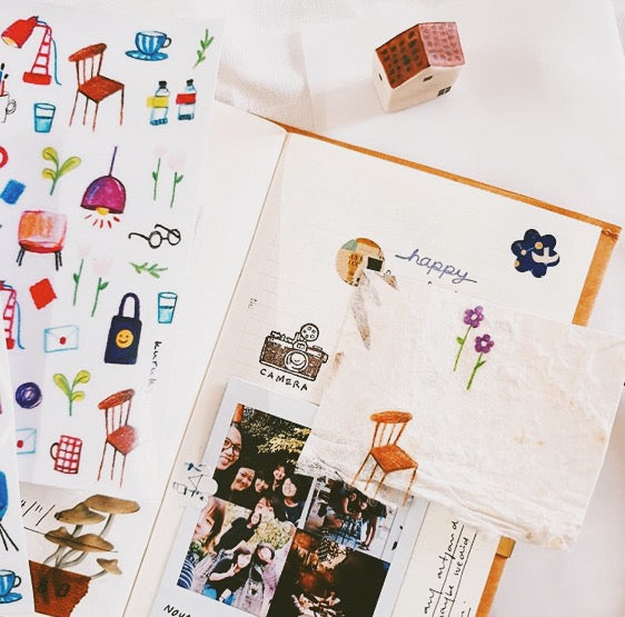 Kurukynki Sticker Sheet (A or B) - Smidapaper Ikigai Shop