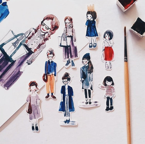 Msbulat Daily OOTD Stickers - Smidapaper Ikigai Shop