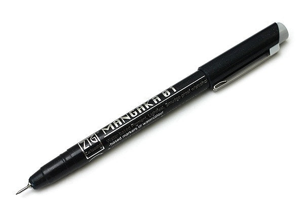 Kuretake Zig Cartoonist Mangaka 01 Gray - Smidapaper Ikigai Shop