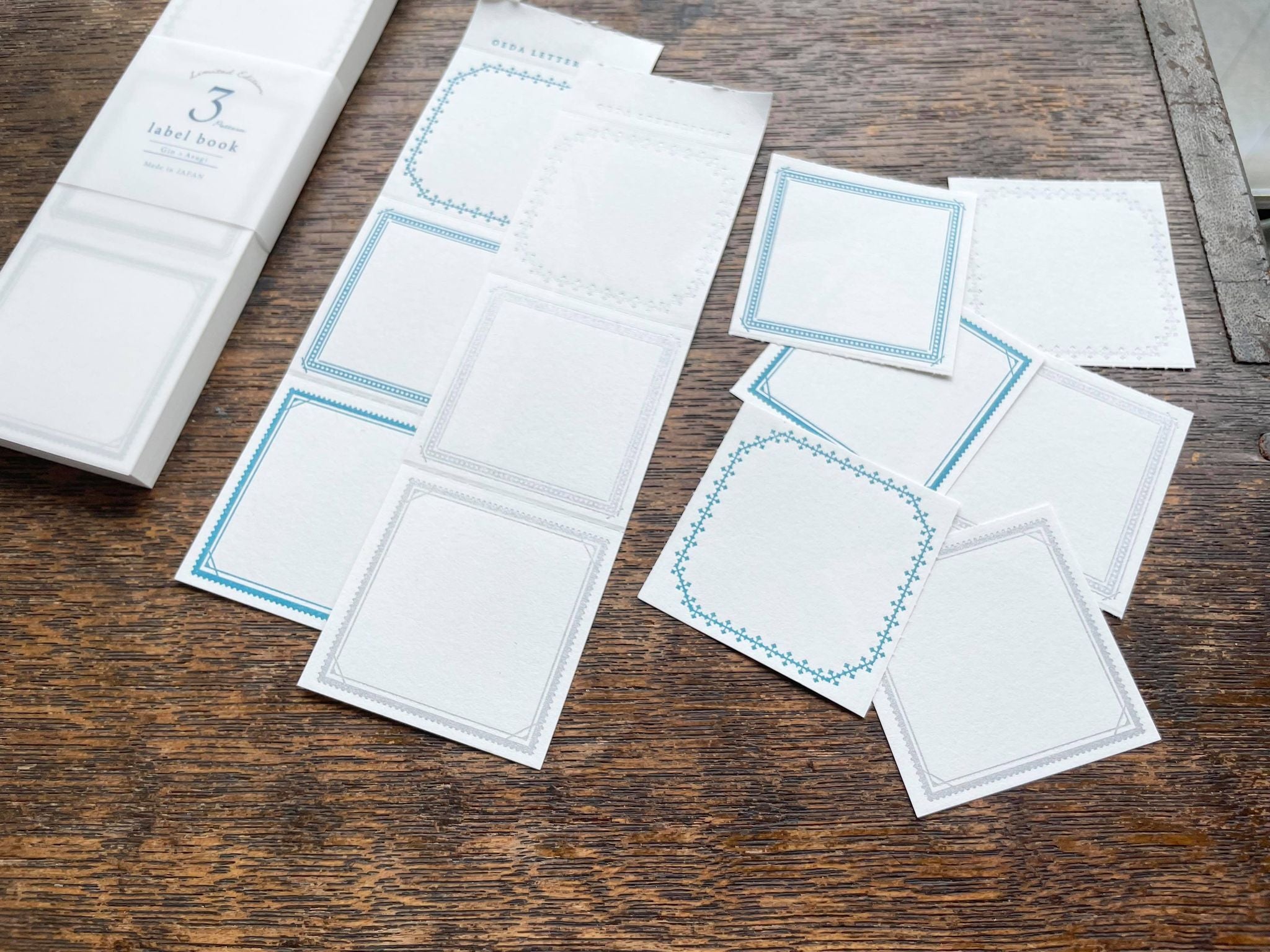 Oeda Letterpress Summer Limited Edition 3 Pattern Label Book: Frame (2 Colours) - Smidapaper Ikigai Shop