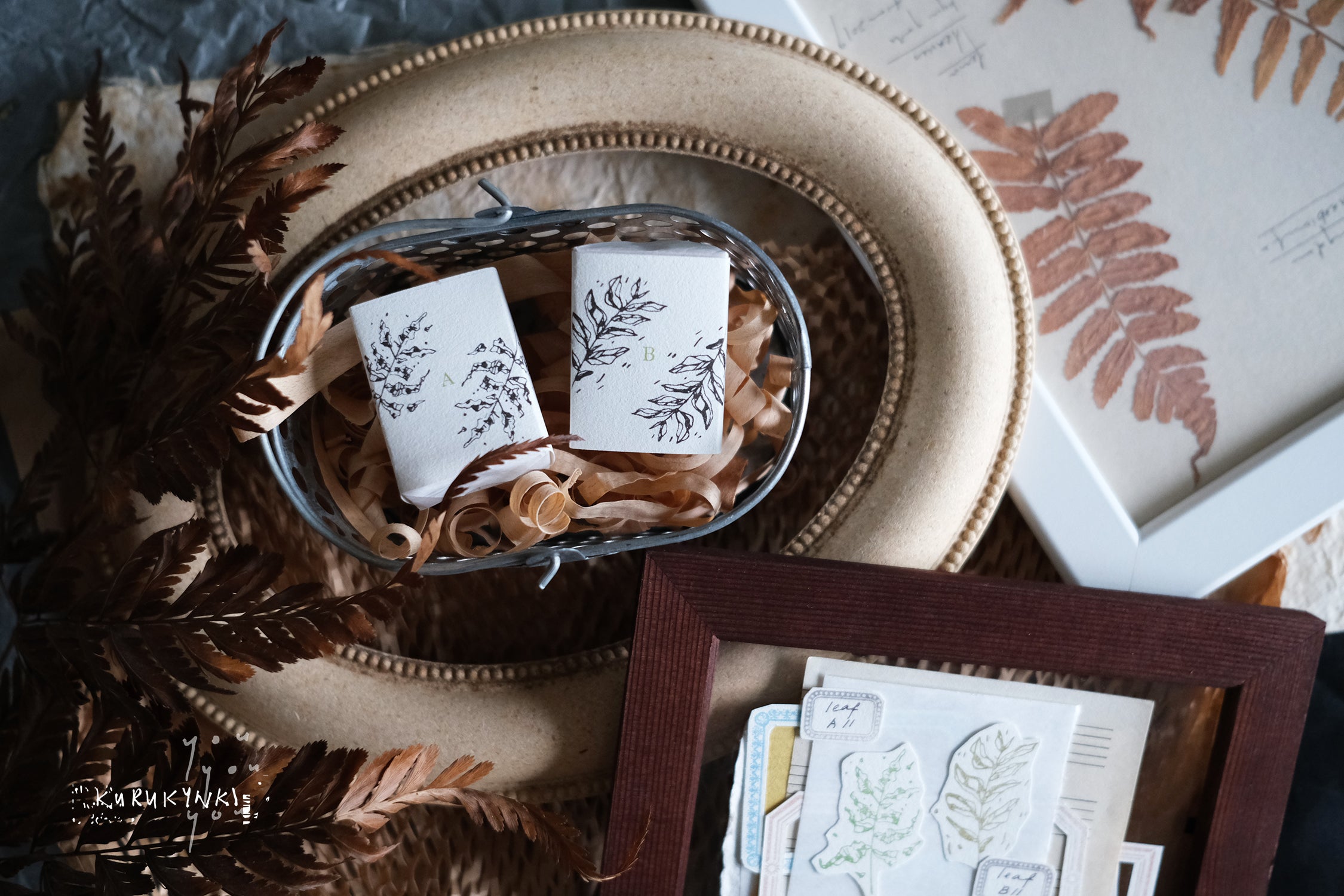 Kurukynki You:S.7 Leaf Rubber Stamp (2 designs, sold separately) - Smidapaper Ikigai Shop
