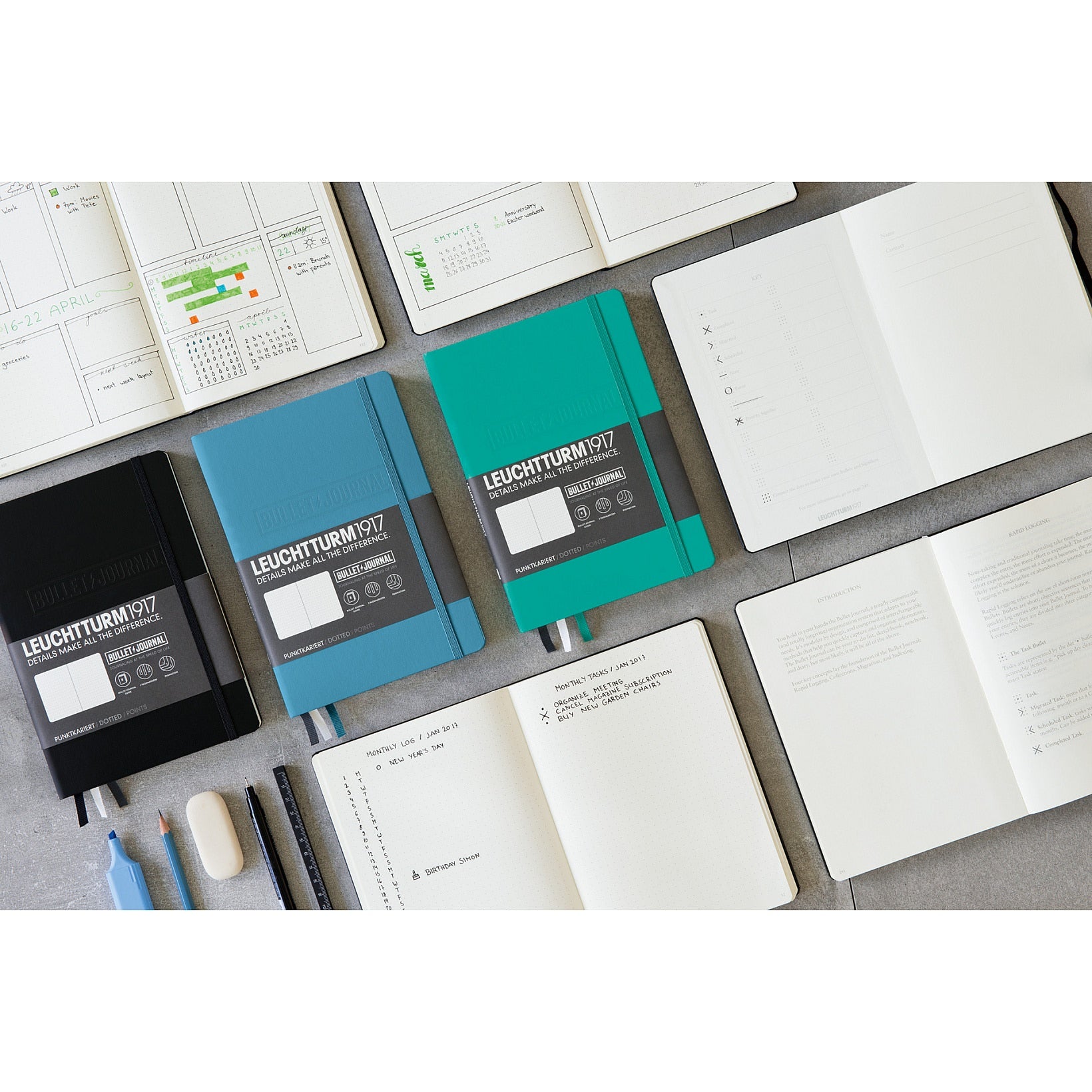 Leuchtturm1917 - Bullet Journal - A5 Emerald - Smidapaper Ikigai Shop