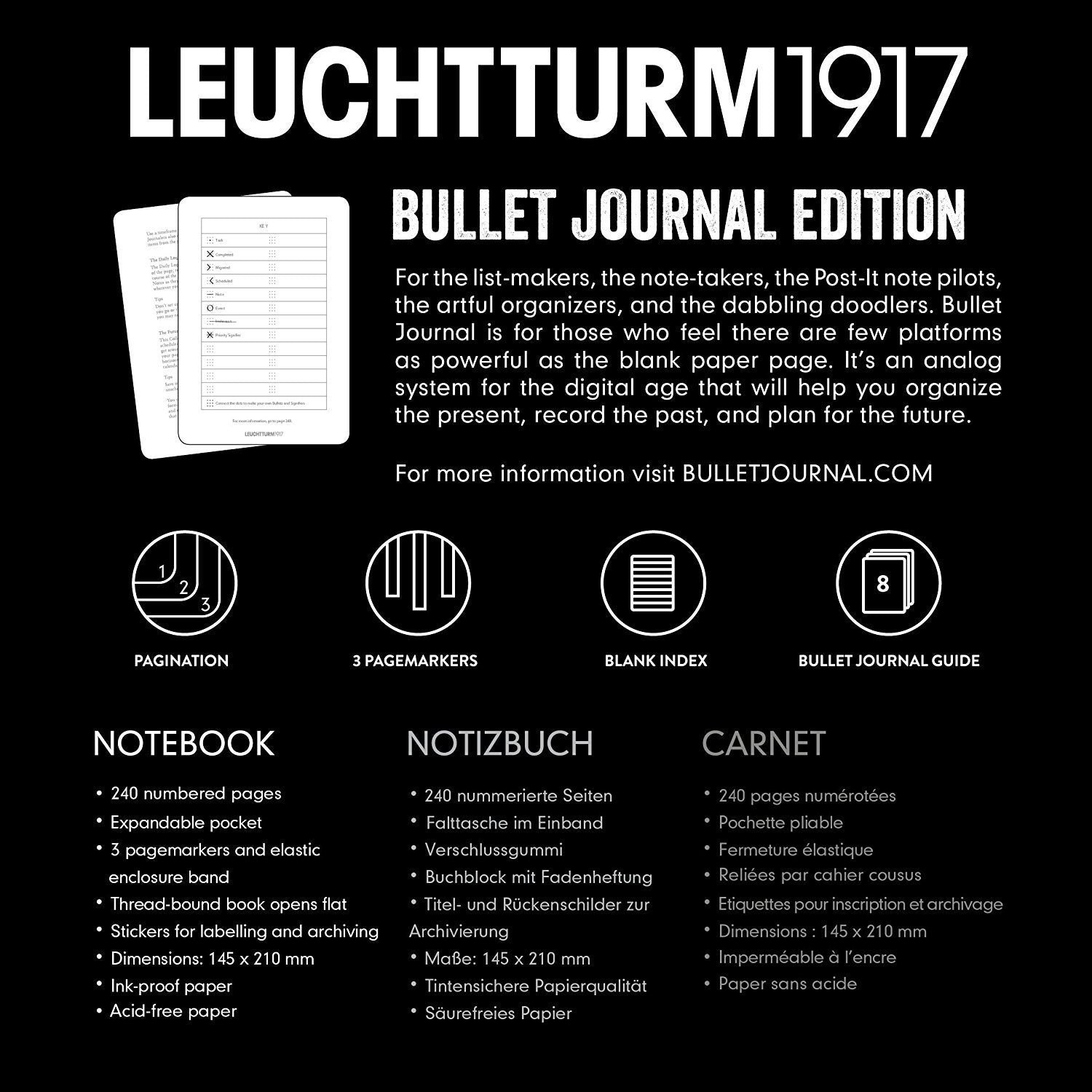 Leuchtturm1917 - Bullet Journal - A5 Emerald - Smidapaper Ikigai Shop