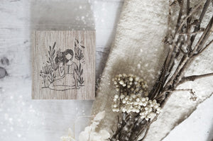 Black Milk Project Monochrome Girls Rubber Stamp: Plant in a Tea Cup