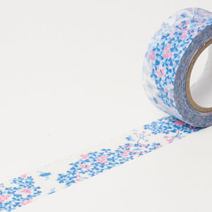Classiky x Mihani: Wood Sorrel Makint Blue Washi Tape (20mm x 10m) - Smidapaper Ikigai Shop
