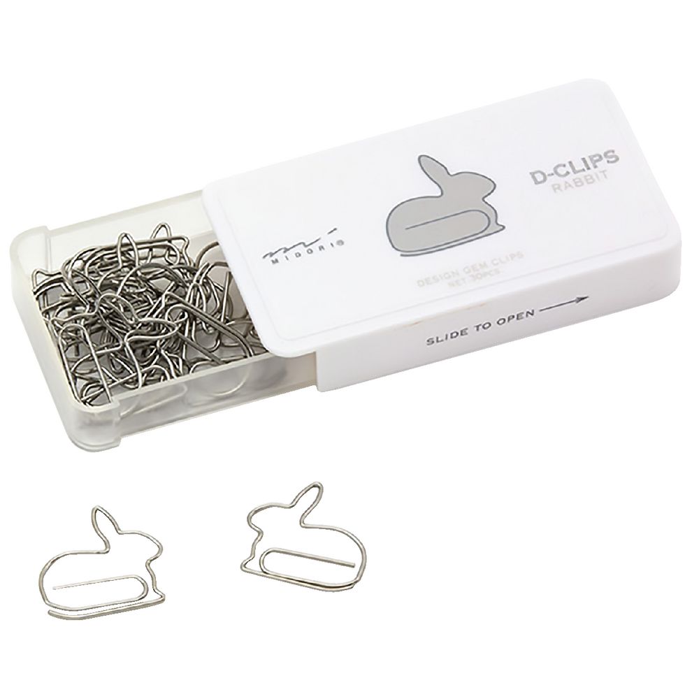 Midori D-Clips Box Rabbit - Smidapaper Ikigai Shop