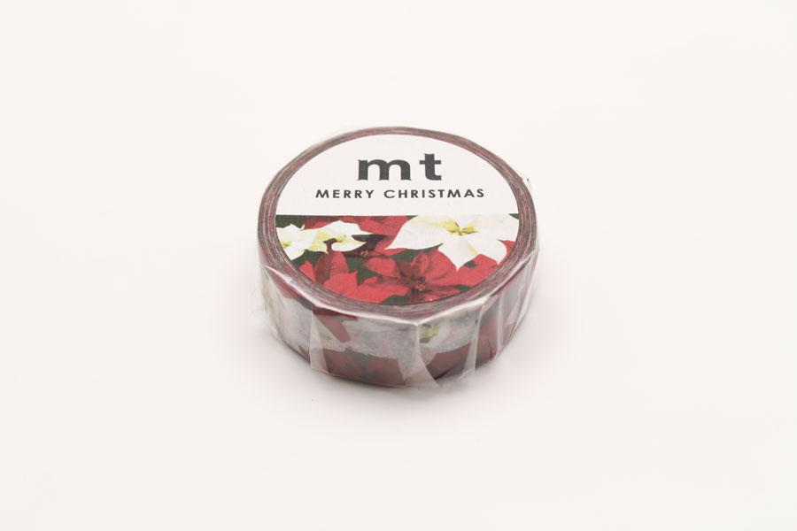 MT Washi Tape - Christmas Poinsettia MTCMAS82 - Smidapaper Ikigai Shop