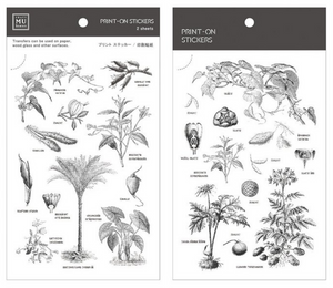 MU Print-On Stickers-029 Botanical Field Guide - Smidapaper Ikigai Shop
