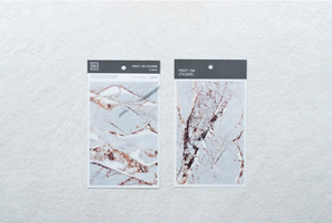 MU Print-On Stickers-002 Cracking Marble - Smidapaper Ikigai Shop