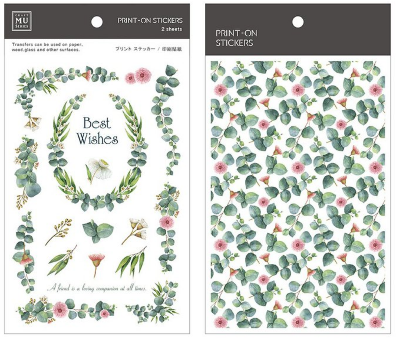 MU Print-On Stickers-030 Eucalyptus - Smidapaper Ikigai Shop