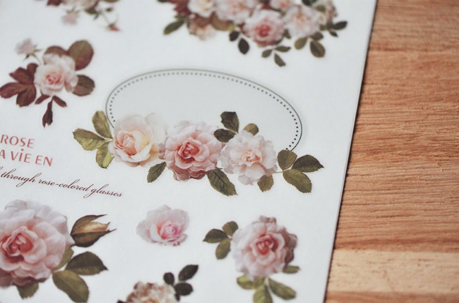 MU Print-On Stickers-034 Classical Roses - Smidapaper Ikigai Shop